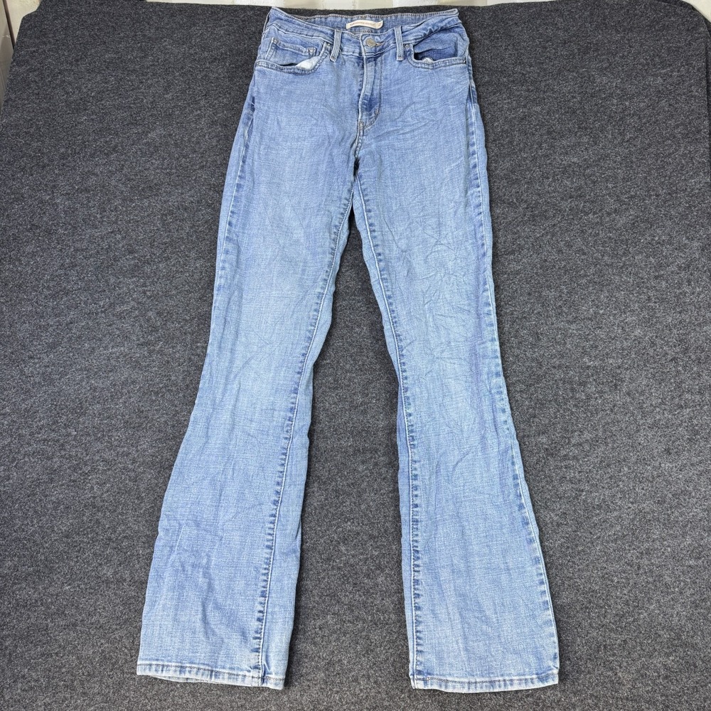 Levi's 725 High Rise Bootcut Jeans Womens 27x32 Blue Denim Cotton Medium Wash